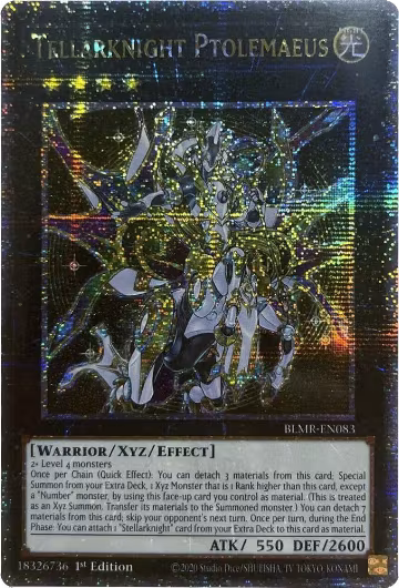 Tellarknight Ptolemaeus (Quarter Century Secret Rare) (BLMR-EN083), Battles of Legend: Monstrous Revenge — Yu-Gi-Oh! card price