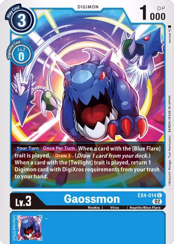 Gaossmon (EX4-014 C), Alternative Being Booster — Digimon card price