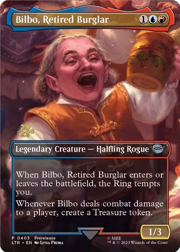 Bilbo, Retired Burglar (403), Prerelease Cards — Magic card price