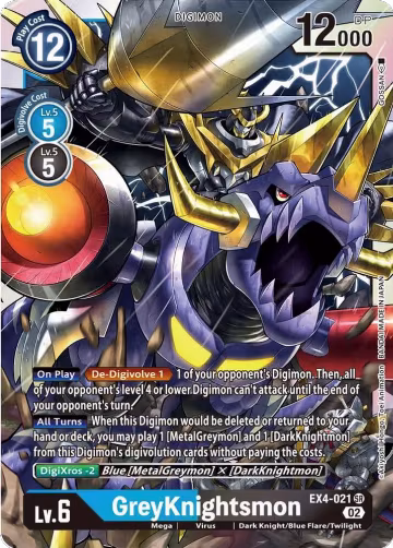 GreyKnightsmon (EX4-021 SR), Alternative Being Booster — Digimon card price
