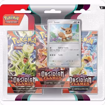 Obsidian Flames 3 Pack Blister [Eevee], Obsidian Flames — Pokémon sealed product price