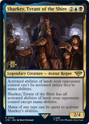 Sharkey, Tyrant of the Shire (229), Prerelease Cards — Magic card price