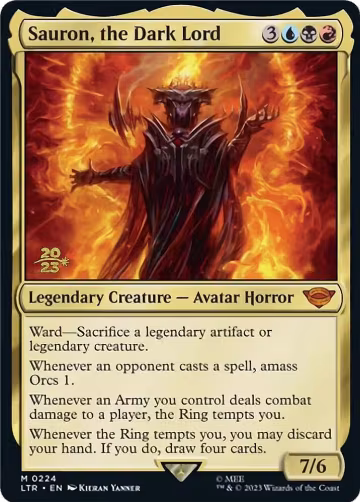 Sauron, the Dark Lord (224), Prerelease Cards — Magic card price