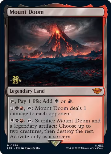 Mount Doom (258), Prerelease Cards — Magic card price