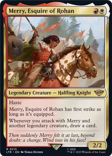Merry, Esquire of Rohan (215), Prerelease Cards — Magic card price