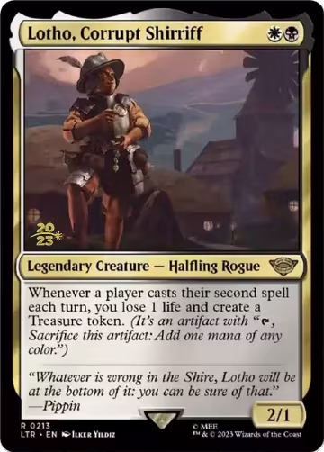 Lotho, Corrupt Shirriff (213), Prerelease Cards — Magic card price