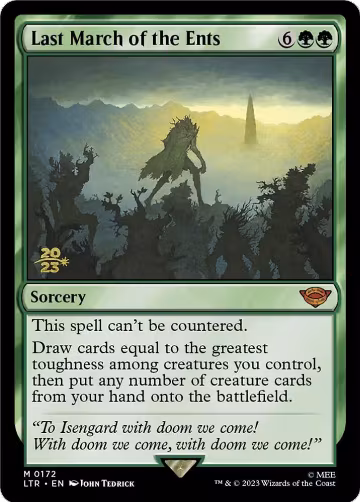 Last March of the Ents (172), Prerelease Cards — Magic card price