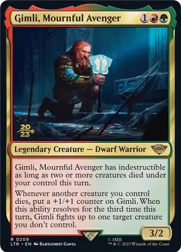 Gimli, Mournful Avenger (209), Prerelease Cards — Magic card price