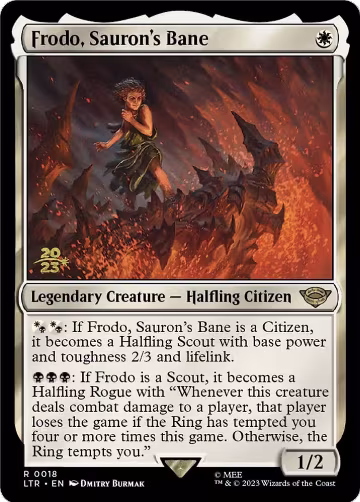 Frodo, Sauron's Bane (18), Prerelease Cards — Magic card price