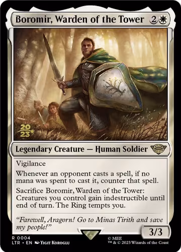 Boromir, Warden of the Tower (4), Prerelease Cards — Magic card price