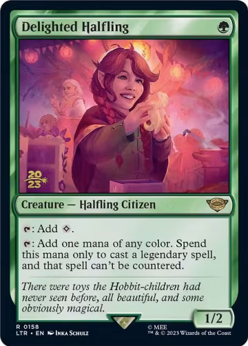 Delighted Halfling (0158) (158), Prerelease Cards — Magic card price