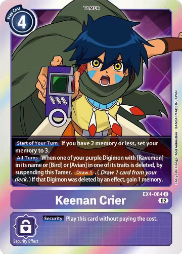 Keenan Crier (EX4-064 R), Alternative Being Booster — Digimon card price