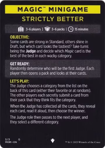 Magic Minigame: Strictly Better (3), March of the Machine — Magic card price