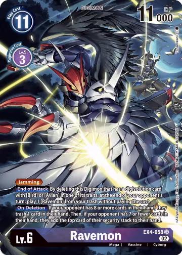 Ravemon (Alternate Art) (EX4-058 SR), Alternative Being Booster — Digimon card price