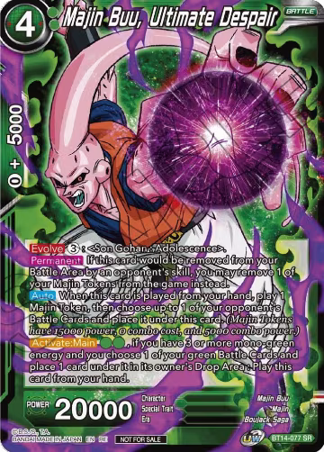 Majin Buu, Ultimate Despair (Championship Selection Pack 2023 Vol.2) (Silver Foil) (BT14-077), Tournament Promotion Cards — DB Super card price