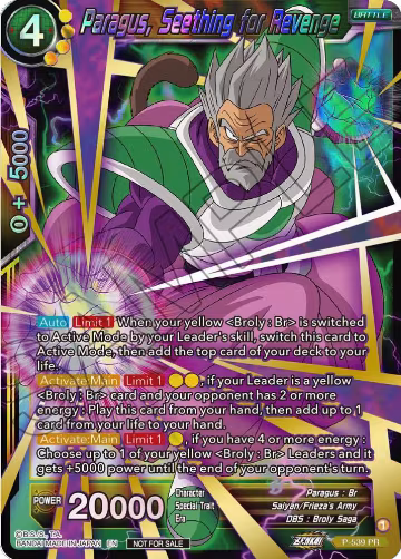 Paragus, Seething for Revenge (Championship Selection Pack 2023 Vol.2) (Gold-Stamped Shatterfoil) (P-539), Tournament Promotion Cards — DB Super card price