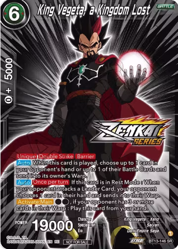 King Vegeta, a Kingdom Lost (Event Pack 12) (BT13-146), Tournament Promotion Cards — DB Super card price