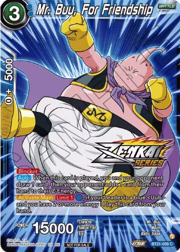 Mr. Buu, For Friendship (Event Pack 12) (BT21-058), Tournament Promotion Cards — DB Super card price