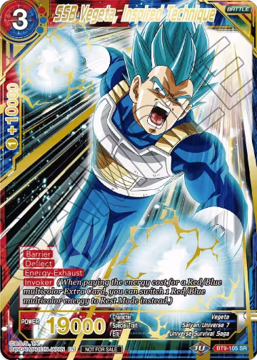 SSB Vegeta, Inspired Technique (Alt. Art Card Set 2023 Vol. 2) (BT9-105), Tournament Promotion Cards — DB Super card price