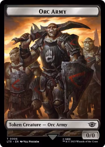 Orc Army (0006) // Food (0011) Double-Sided Token (6 // 11), Universes Beyond: The Lord of the Rings: Tales of Middle-earth — Magic card price