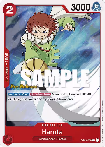 Haruta (OP03-009), Pillars of Strength Pre-Release Cards — One Piece card price