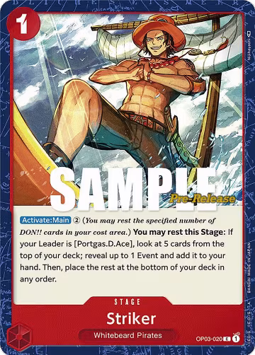 Striker (OP03-020), Pillars of Strength Pre-Release Cards — One Piece card price