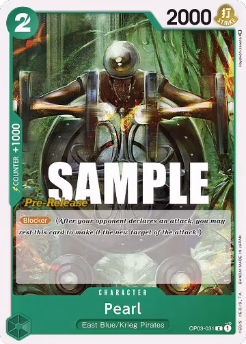 Pearl (OP03-031), Pillars of Strength Pre-Release Cards — One Piece card price