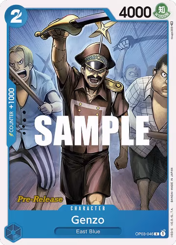 Genzo (OP03-046), Pillars of Strength Pre-Release Cards — One Piece card price