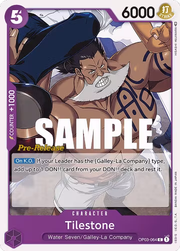 Tilestone (OP03-064), Pillars of Strength Pre-Release Cards — One Piece card price