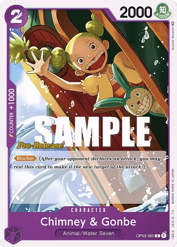 Chimney & Gonbe (OP03-065), Pillars of Strength Pre-Release Cards — One Piece card price