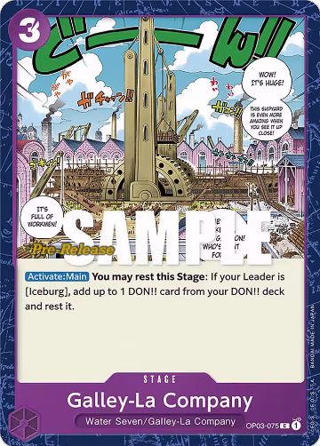 Galley-La Company (OP03-075), Pillars of Strength Pre-Release Cards — One Piece card price