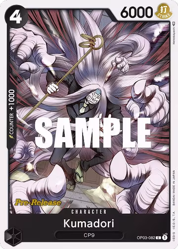 Kumadori (OP03-082), Pillars of Strength Pre-Release Cards — One Piece card price