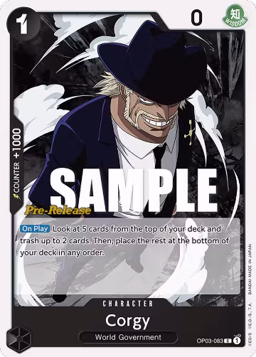 Corgy (OP03-083), Pillars of Strength Pre-Release Cards — One Piece card price