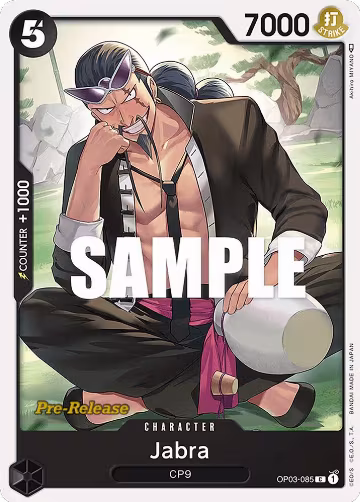 Jabra (OP03-085), Pillars of Strength Pre-Release Cards — One Piece card price