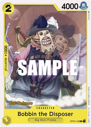 Bobbin the Disposer (OP03-103), Pillars of Strength Pre-Release Cards — One Piece card price