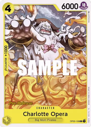 Charlotte Opera (OP03-106), Pillars of Strength Pre-Release Cards — One Piece card price