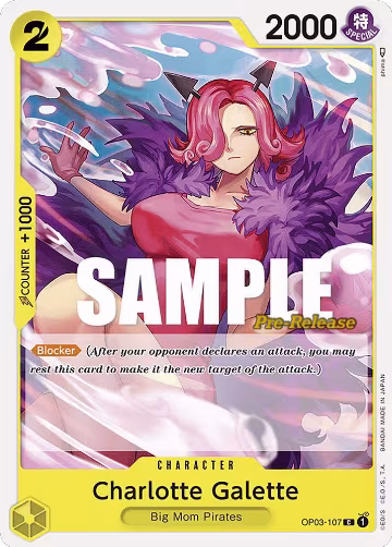 Charlotte Galette (OP03-107), Pillars of Strength Pre-Release Cards — One Piece card price