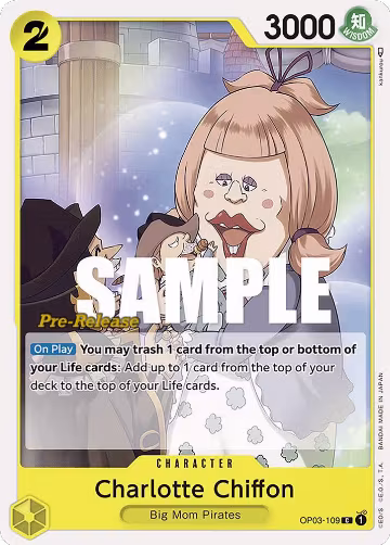 Charlotte Chiffon (OP03-109), Pillars of Strength Pre-Release Cards — One Piece card price