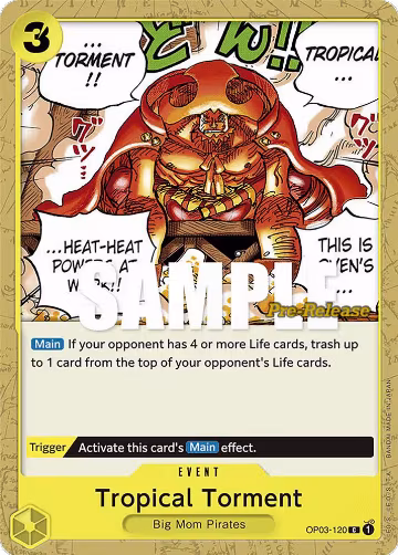 Tropical Torment (OP03-120), Pillars of Strength Pre-Release Cards — One Piece card price