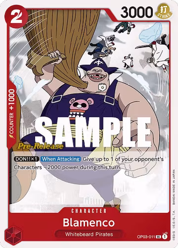 Blamenco (OP03-011), Pillars of Strength Pre-Release Cards — One Piece card price