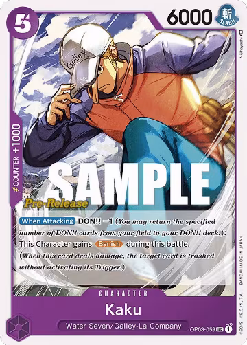 Kaku (OP03-059), Pillars of Strength Pre-Release Cards — One Piece card price