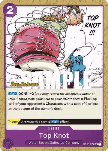 Top Knot (OP03-074), Pillars of Strength Pre-Release Cards — One Piece card price