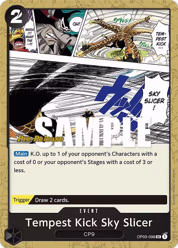 Tempest Kick Sky Slicer (OP03-096), Pillars of Strength Pre-Release Cards — One Piece card price