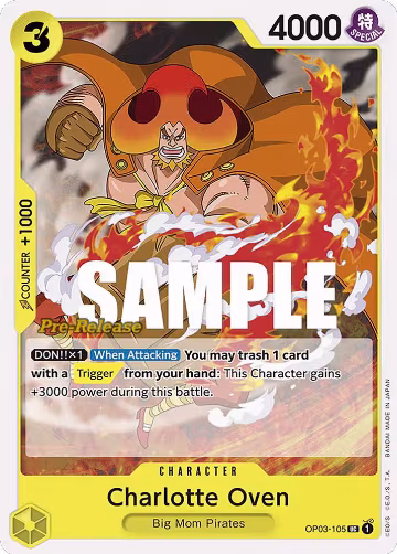 Charlotte Oven (OP03-105), Pillars of Strength Pre-Release Cards — One Piece card price