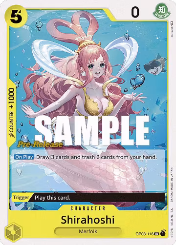 Shirahoshi (OP03-116), Pillars of Strength Pre-Release Cards — One Piece card price