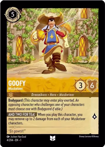 Goofy - Musketeer (4/204), The First Chapter — Lorcana card price