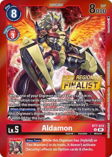 Aldamon (2023 Regionals Finalist) (BT7-014 U) — card price