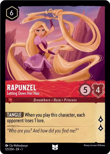 Rapunzel - Letting Down Her Hair (121/204), The First Chapter — Lorcana card price