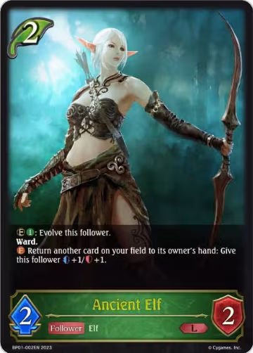 Ancient Elf (BP01-002EN), Advent of Genesis — Shadowverse card price