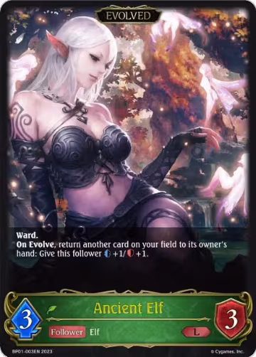 Ancient Elf (Evolved) (BP01-003EN), Advent of Genesis — Shadowverse card price